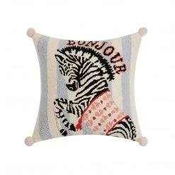 Peking Handicraft Zebra Bonjour Hook Pillow ROOM DECOR