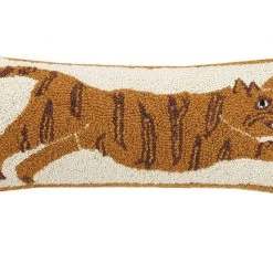 Peking Handicraft Tiger With Tassels Hook Pillow ROOM DECOR