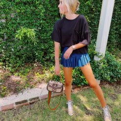 Triple Threads New Arrivals Plain As Day Boxy Tee - Black