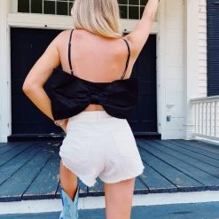 Triple Threads Breathtaking Bow Top - Black New Arrivals