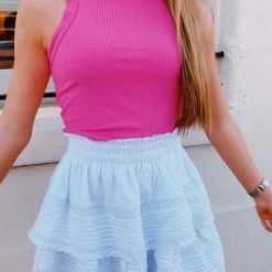 Triple Threads Back To Basic Tank - Pink