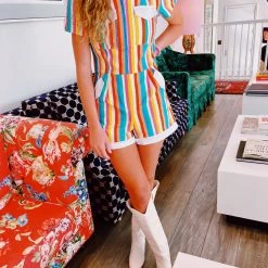 Triple Threads Funky Town Romper