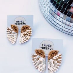 Triple Threads Wing Earrings Accessories & Gifts
