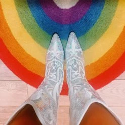 Triple Threads - MEB Disco Cowgirl Boots - White