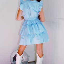 Triple Threads Pretty Skies Dress - Blue Dresses