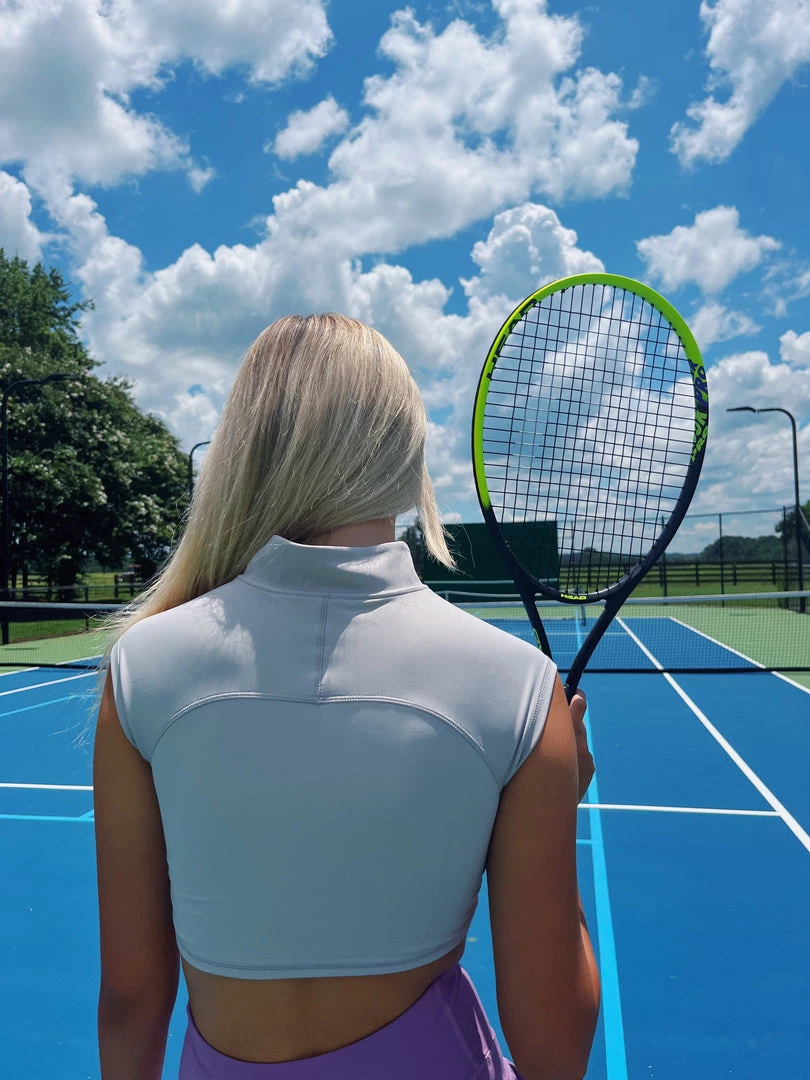 Triple Threads Backspin Half Zip Top - Light Grey New Arrivals