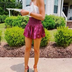 Triple Threads Bottoms QUEEN OF SPARKLES Swing Shorts - Barbie Pink