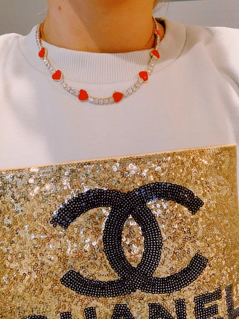 Triple Threads Crystal Heart Necklace Accessories & Gifts