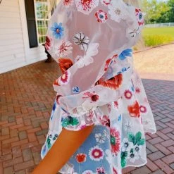 STORIA Desert Wanderer Floral Top - White New Arrivals