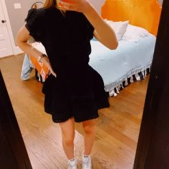 Triple Threads The Lacey Set - Black/Top Tops