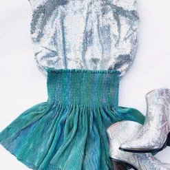 Triple Threads Bottoms Aqua Swing Short - Queen Of Sparkles