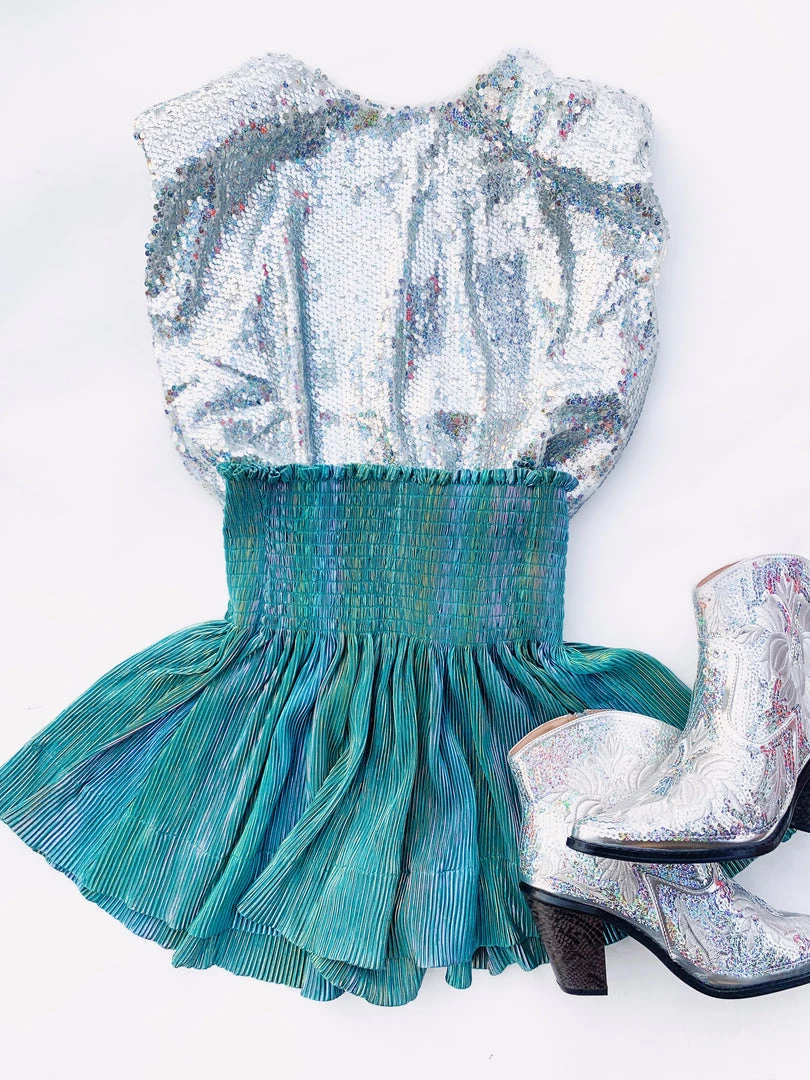 Triple Threads Bottoms Aqua Swing Short - Queen Of Sparkles