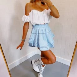 MABLE New Arrivals Sweetheart Top - Off White