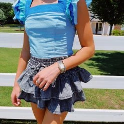 STRUT & BOLT Strolling Around Colorblock Tank - Blue Tops