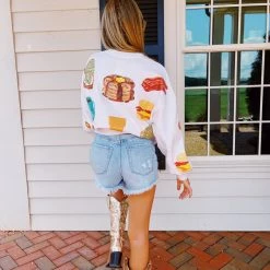 New Arrivals Queen Of Breakfast Sweatshirt - QUEEN OF SPARKLES