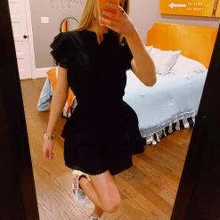 Triple Threads The Lacey Set - Black/Top Tops