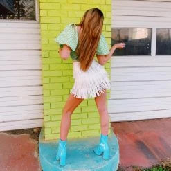 Triple Threads Farmers Daughter Top - Green