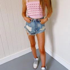 MIMOSA Field Of Wildflowers Embroidered Tank