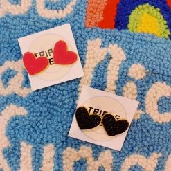 Triple Threads Accessories & Gifts Druzy Heart Stud