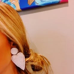 Triple Threads Circle & Heart Earrings