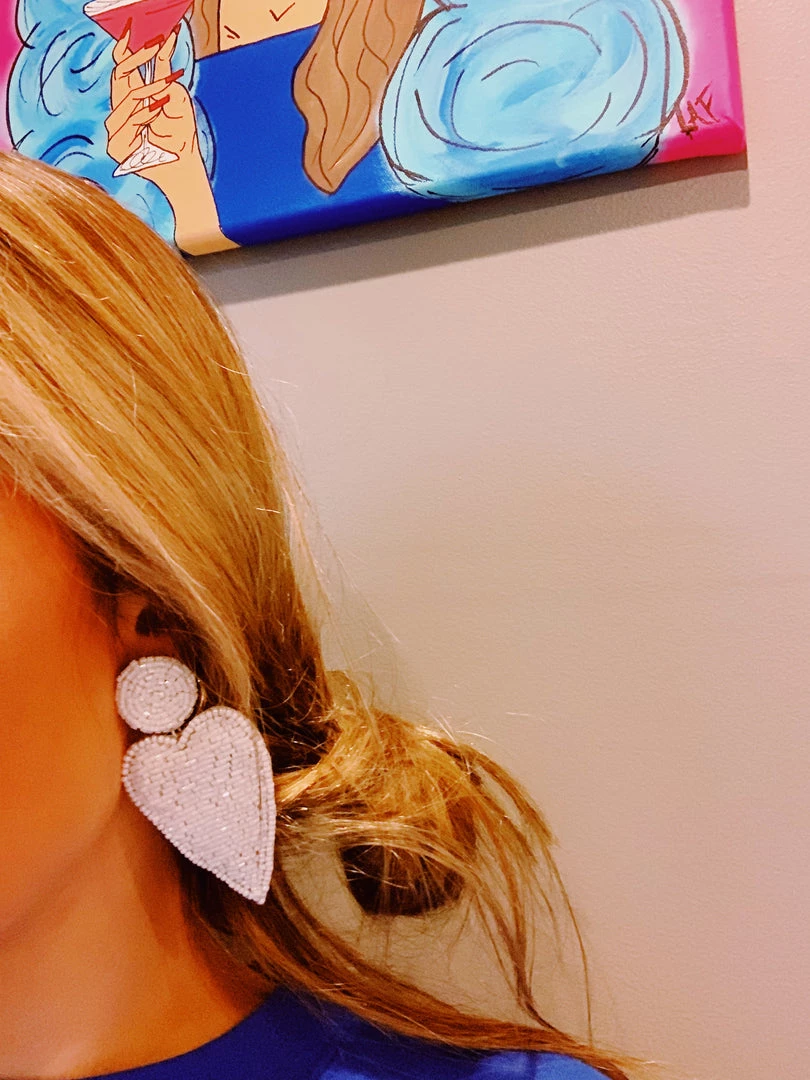 Triple Threads Circle & Heart Earrings