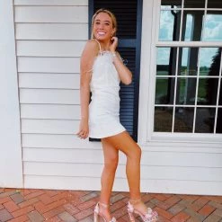 Triple Threads Cocktail Dress - White Dresses