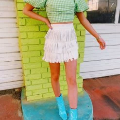 Triple Threads Farmers Daughter Top - Green