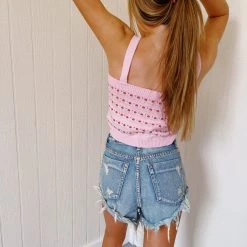 MIMOSA Field Of Wildflowers Embroidered Tank