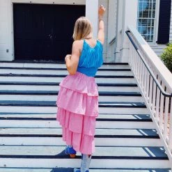 TCEC Pink Perfect Midi Skirt New Arrivals