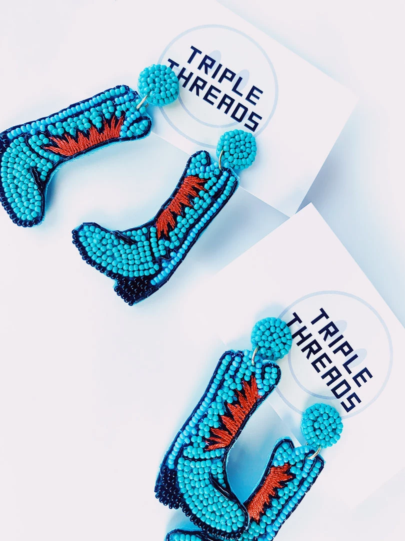 Triple Threads Beaded Boots - Turquoise Accessories & Gifts