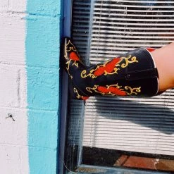 Triple Threads Flower Child Cowgirl Boots - Red