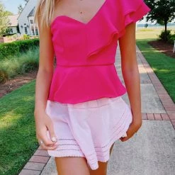 DO + BE COLLECTION The Fancy Top - Hot Pink