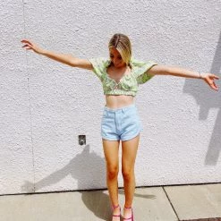 PINK RIPPLE Spring Into Action Top - Green