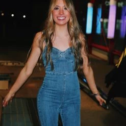 EMORY PARK Jumpsuits + Rompers One For The Books Denim Romper