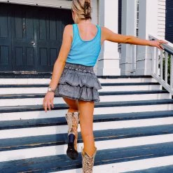 DREAMERS BY DEBUT New Arrivals Illusions Tank - Blue