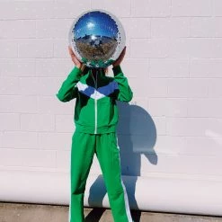 RIVIR Jumpsuits + Rompers Chevron Track Suit 2 Piece SET - Green