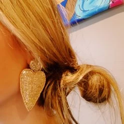 Triple Threads Circle & Heart Earrings