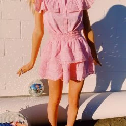 Triple Threads The Lacey Set - Pink/Top Tops