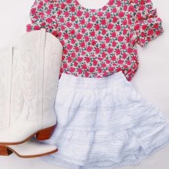 Triple Threads Bubbly Floral Top