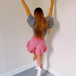 VIBRANT MIU Catch Me If You Can Shorts - Blush Bottoms