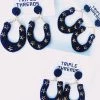 Triple Threads Horseshoe Beaded Earrings - Black Accessories & Gifts