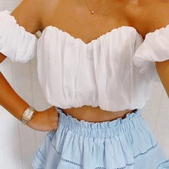 MABLE New Arrivals Sweetheart Top - Off White
