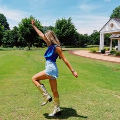 STRUT & BOLT New Arrivals Cowl Neck Top - Royal Blue