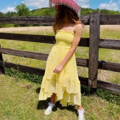 MABLE Balanced Maxi Dress - Yellow Dresses