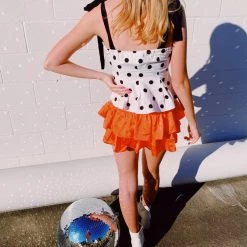 Triple Threads Polka Dot Tie Tank - White Tops