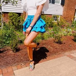 Triple Threads The Daisy Skirt - Sky Bottoms