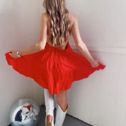 Triple Threads Red Hot Dress