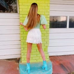 Triple Threads Farmers Daughter Top - Green