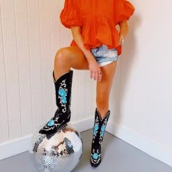 Triple Threads Tops Worth The Bubbly Top - Tangerine