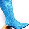 Triple Threads Disco Cowgirl Boots - Blue Shoes